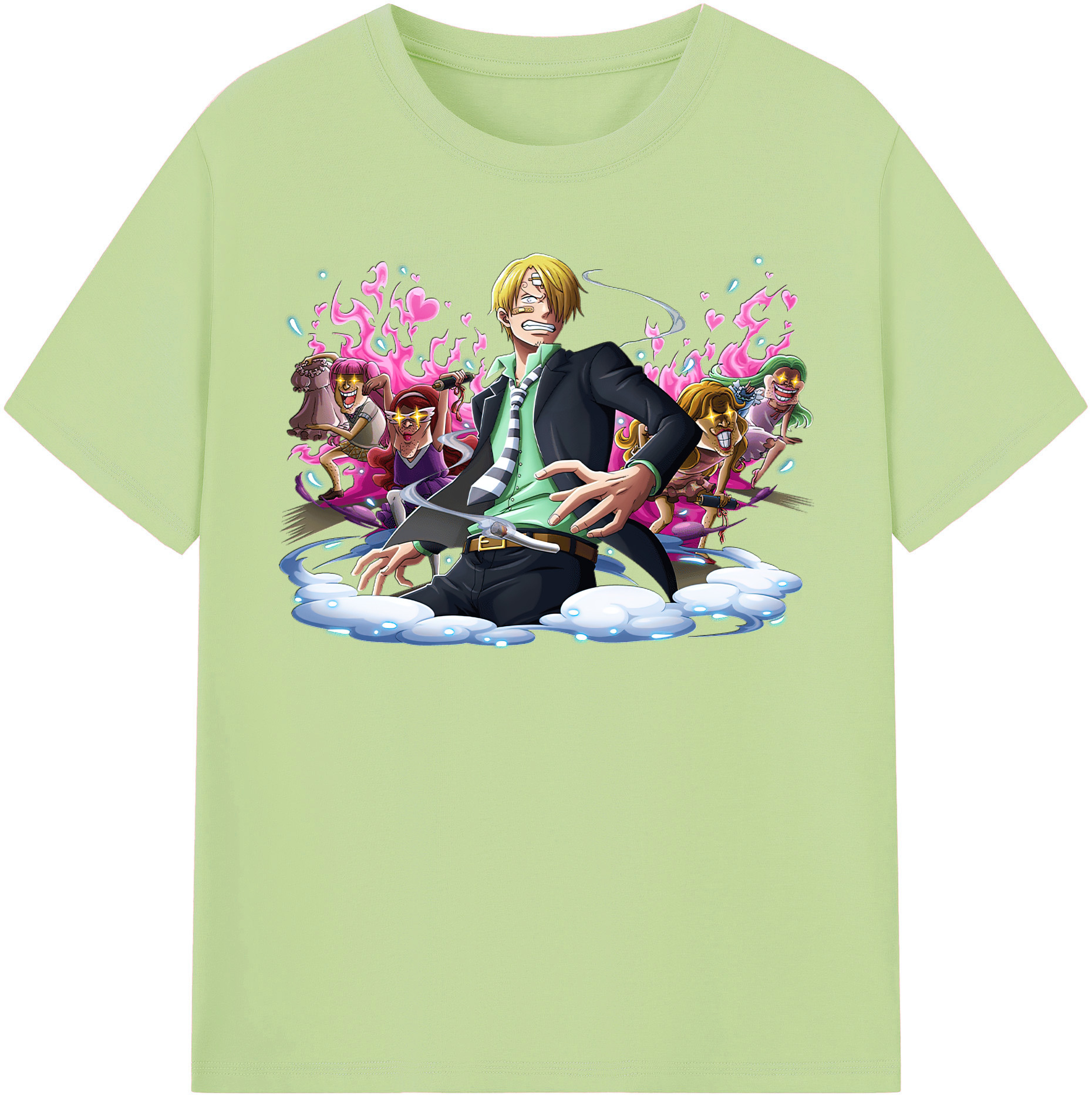 ワンピース サンジ ONE PIECE Sanji 綿100％半袖Tシャツ（フロントプリント）